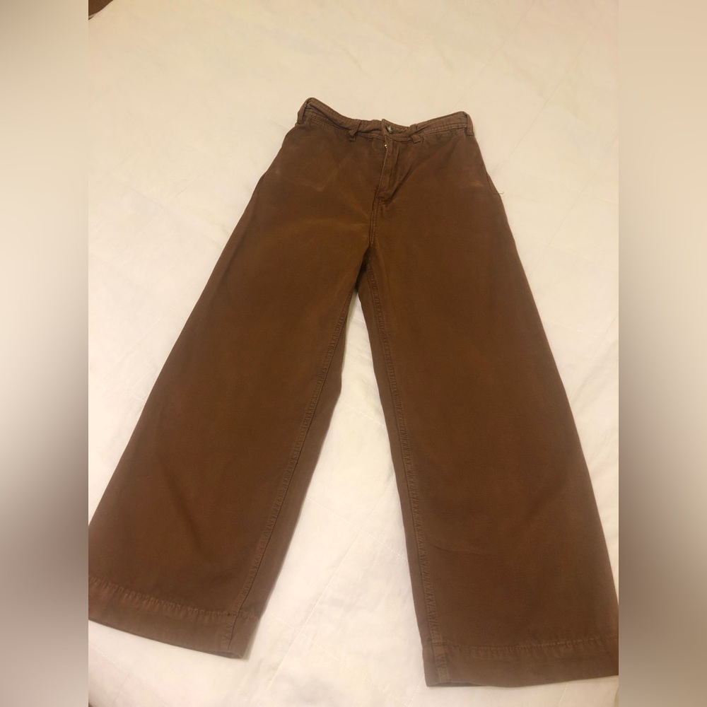 Free people wide legged pants, light brown, GUC